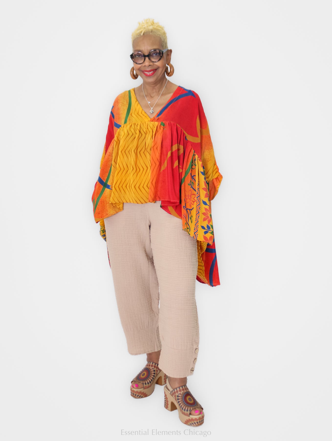 Kantha Gold Dust Crop Top
