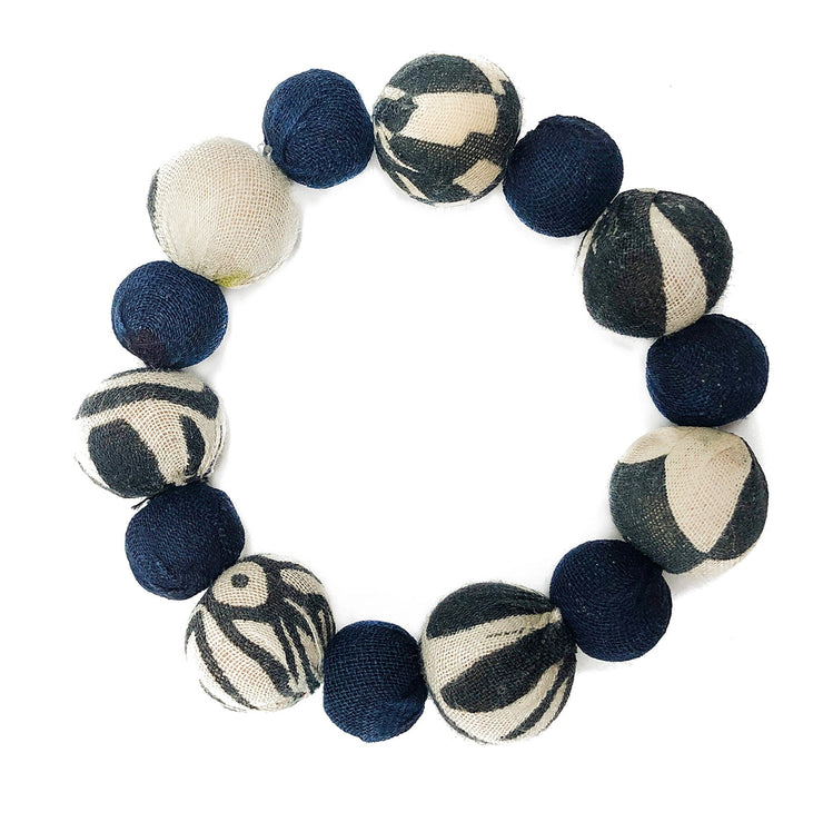 Kantha Indigo Bauble Bracelet - Essential Elements Chicago