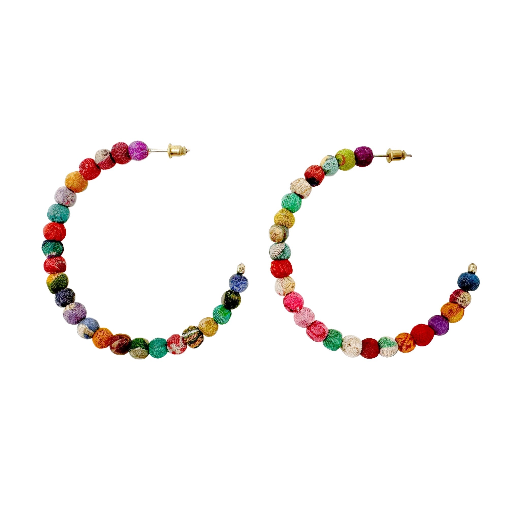 Kantha Large Hoop Earrings - Essential Elements Chicago
