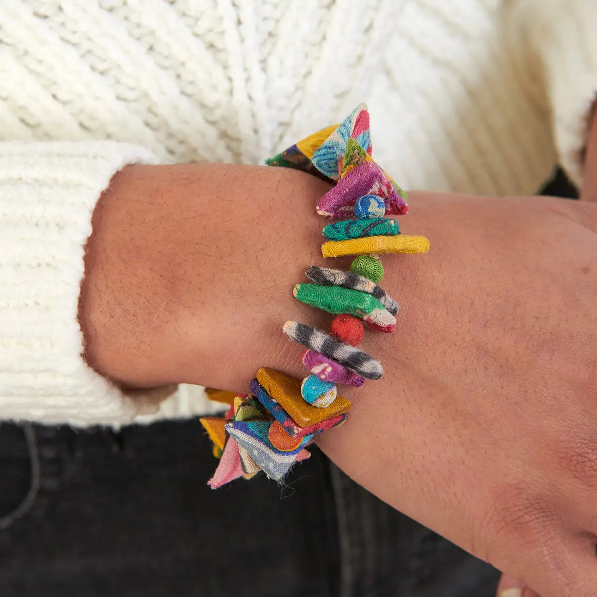 Kantha Triangle Bracelet - Essential Elements Chicago