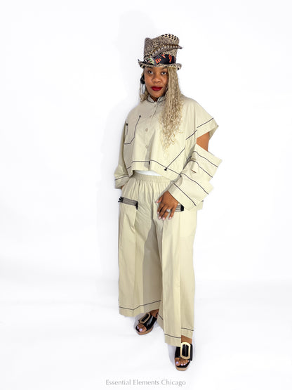 Kedem Sasson Lihi Pants, Stone - Essential Elements Chicago