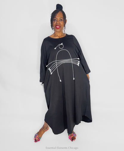Kedem Sasson Lilo Dress, Black - Essential Elements Chicago