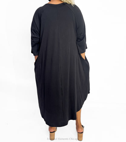 Kedem Sasson Lilo Dress, Black - Essential Elements Chicago