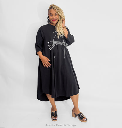 Kedem Sasson Lilo Dress, Black - Essential Elements Chicago