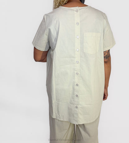 Kedem Sasson Lily Shirt, Stone - Essential Elements Chicago