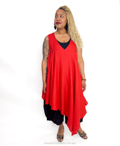 Kedem Sasson Yola Shirt, Red - Essential Elements Chicago