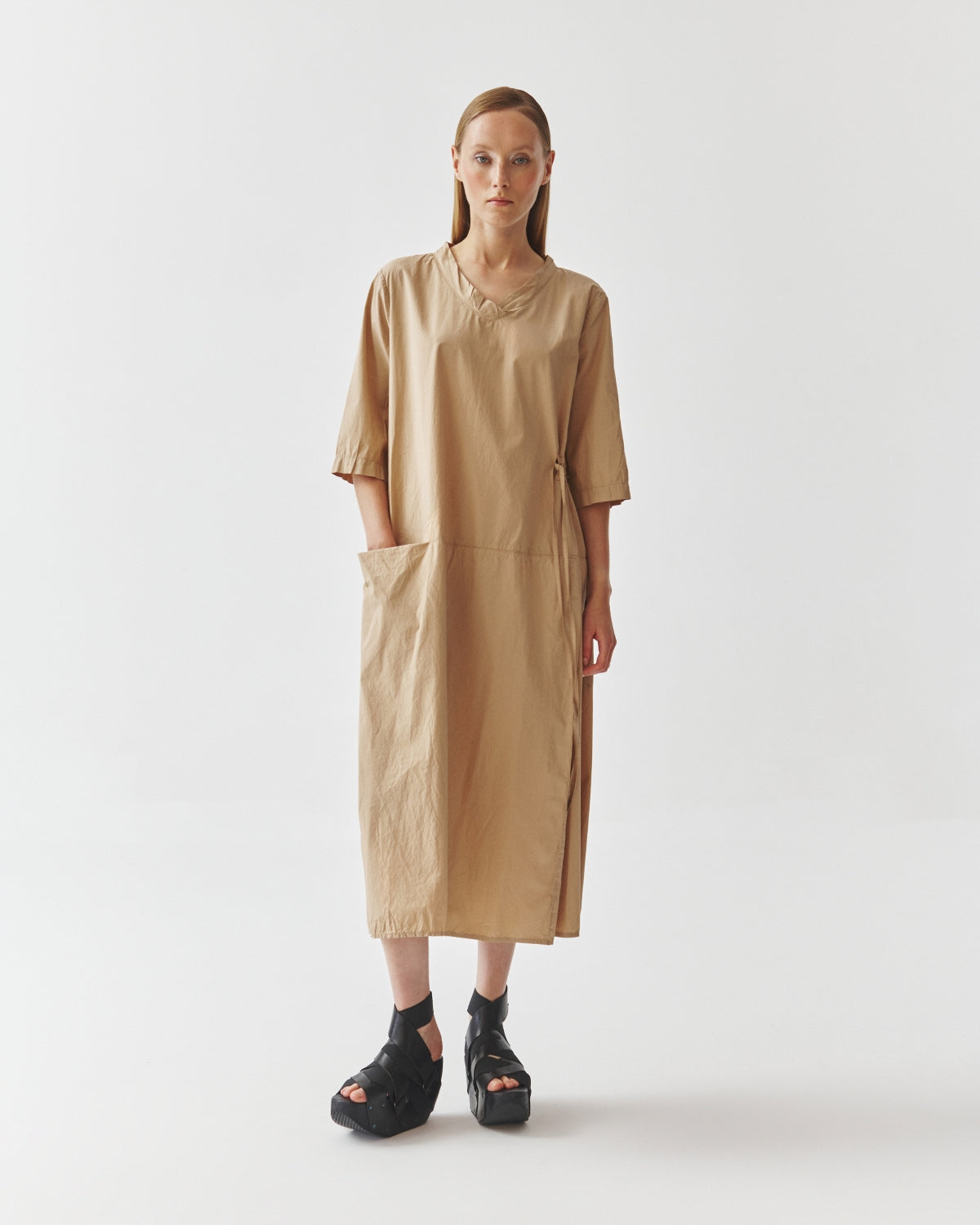 Kedziorek Cotton Dress, Sand - Essential Elements Chicago