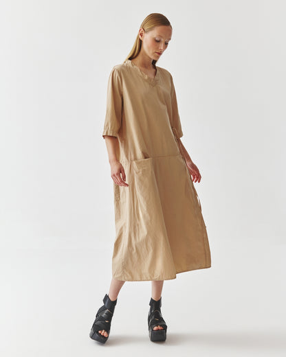 Kedziorek Cotton Dress, Sand - Essential Elements Chicago