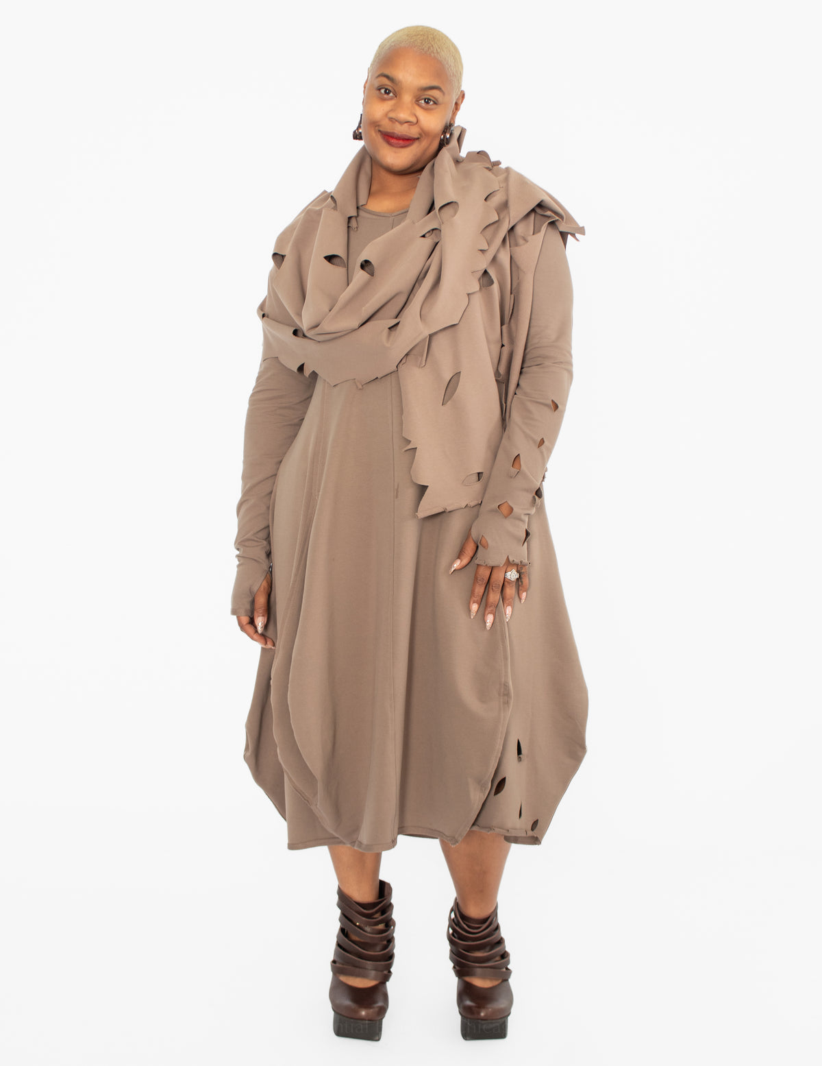 Kedziorek Laser Cut Scarf, Taupe - Essential Elements Chicago
