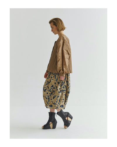 Kedziorek Pleated Jacket, Beige - Essential Elements Chicago