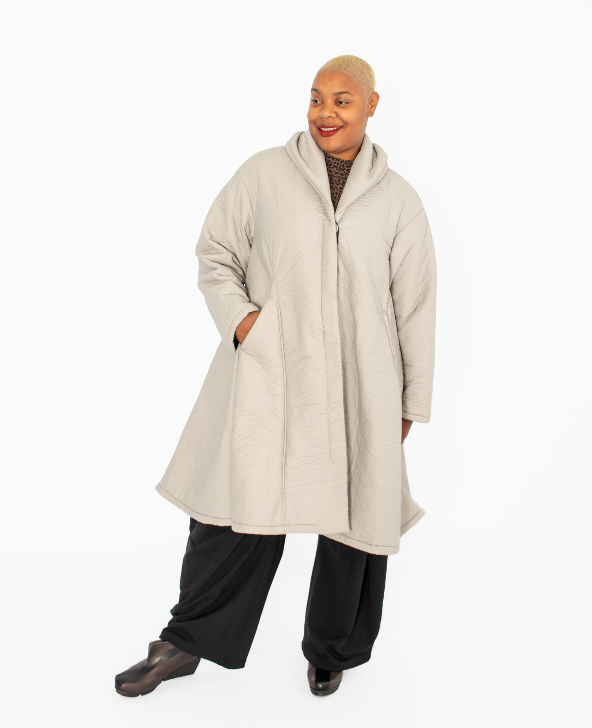 Kedziorek Swing Coat, Cloud - Essential Elements Chicago