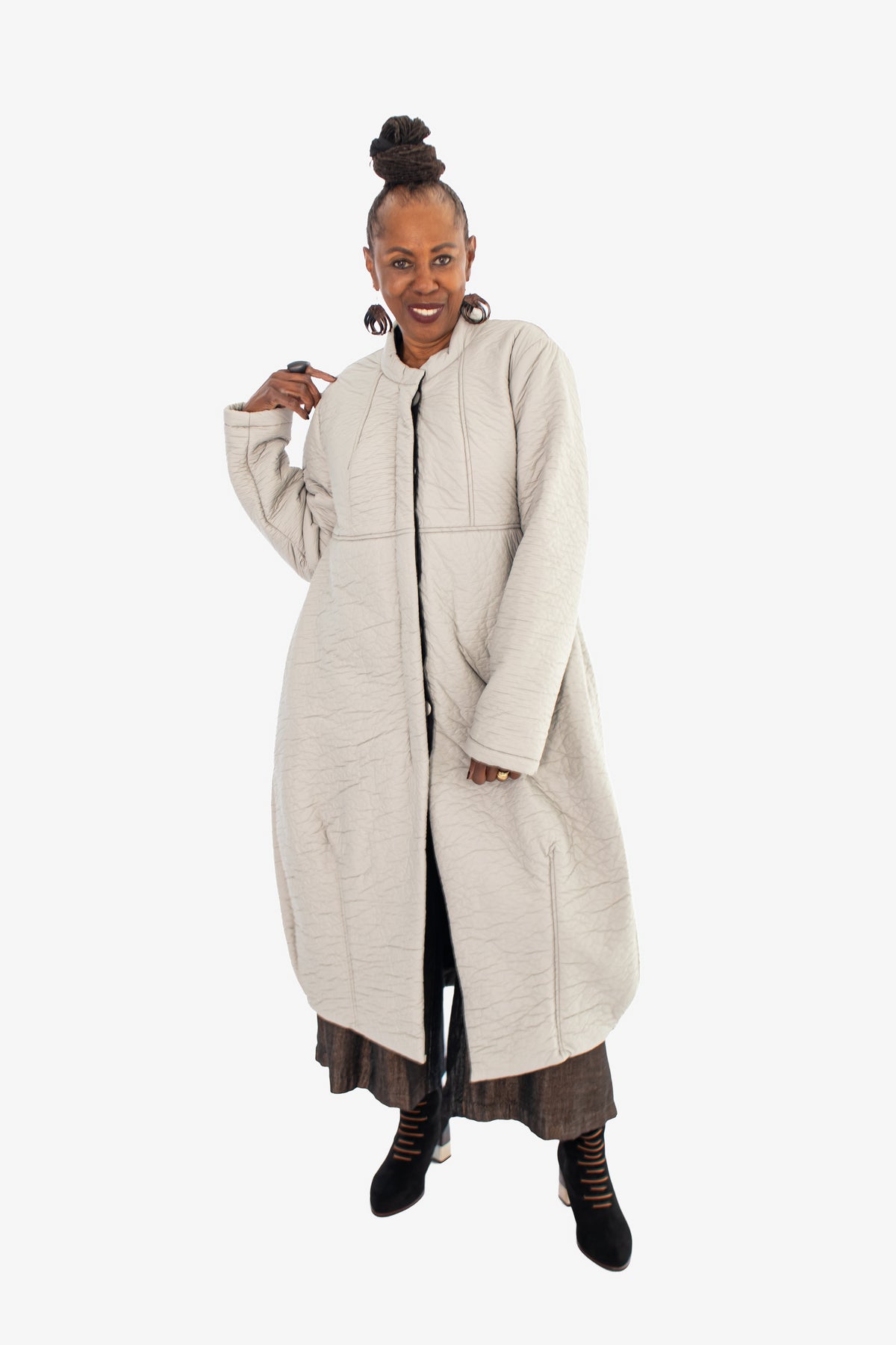 Kedziorek Textured Coat, Cloud - Essential Elements Chicago