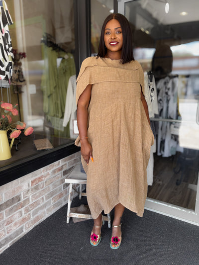 Kedziorek Tulip Linen Dress - Essential Elements Chicago