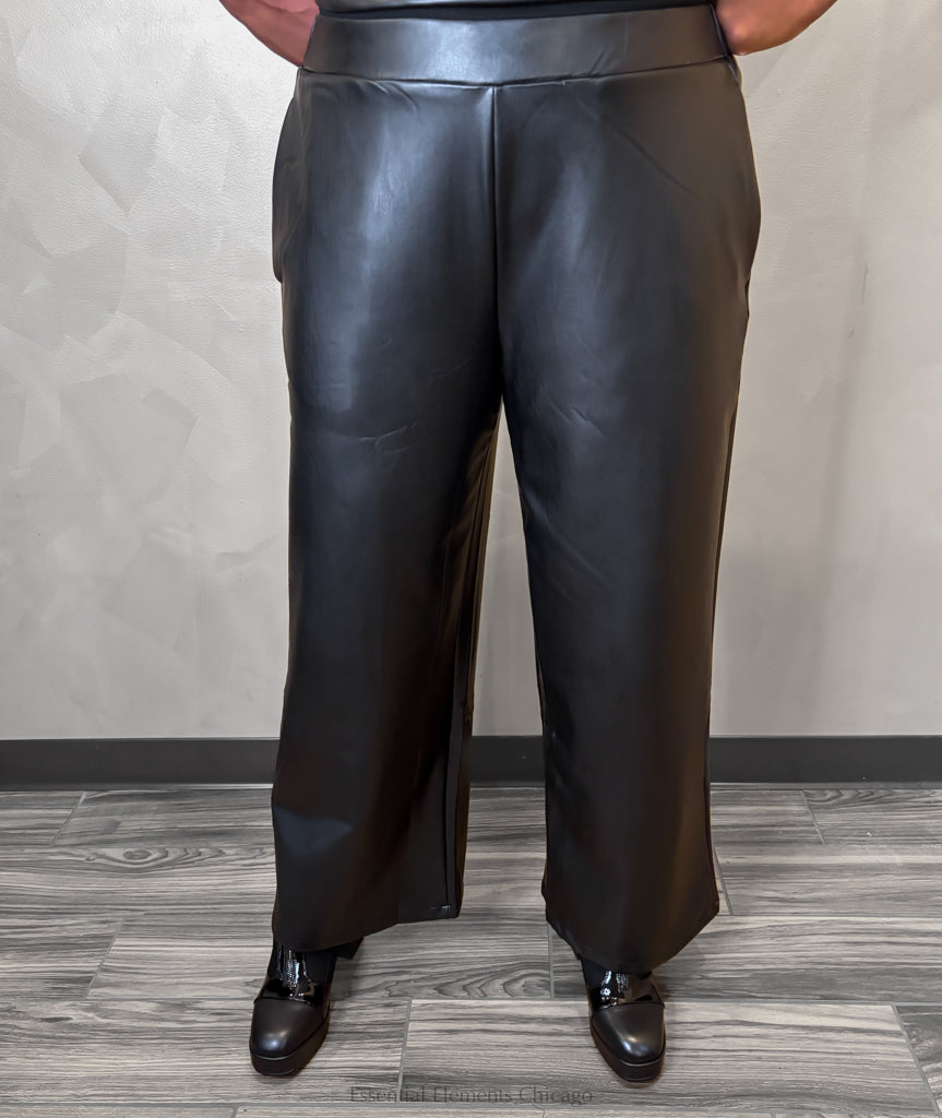 Kozan Renae Faux Leather Pants - Essential Elements Chicago