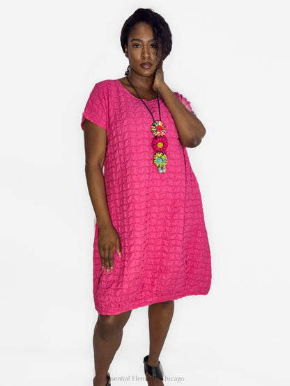 Kozan Simona Dress, Flamingo - Essential Elements Chicago