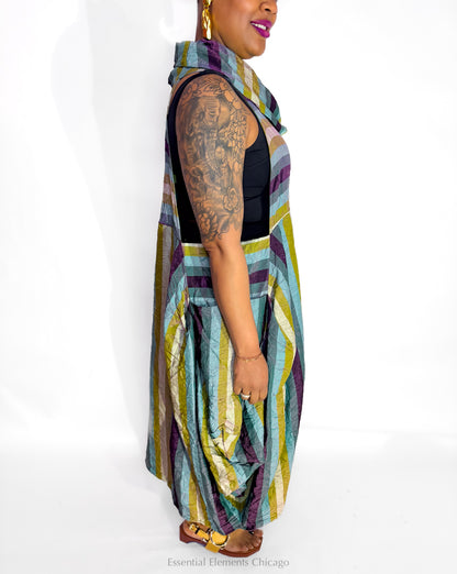 Kozan Warm Stripe Avi Dress, Plus - Essential Elements Chicago