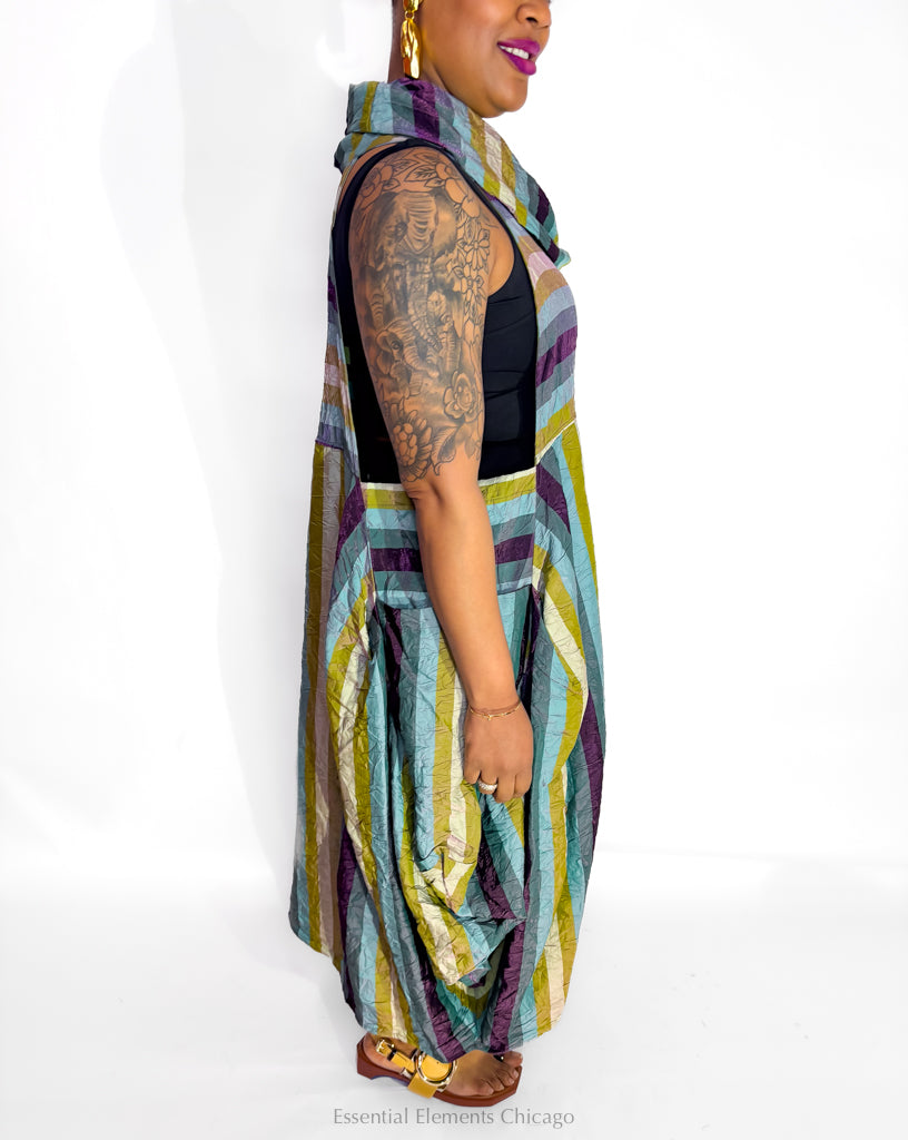 Kozan Warm Stripe Avi Dress, Plus - Essential Elements Chicago