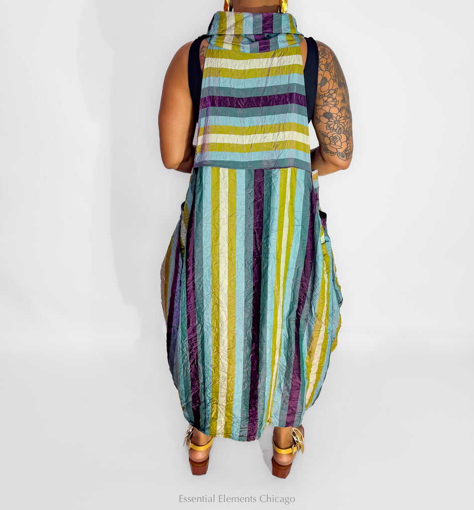 Kozan Warm Stripe Avi Dress, Plus - Essential Elements Chicago