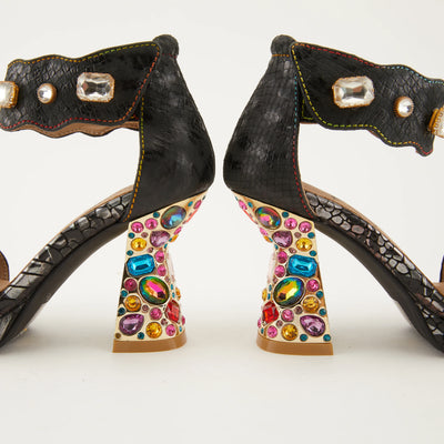 L' Artiste Jewel Sandal, Black - Essential Elements Chicago