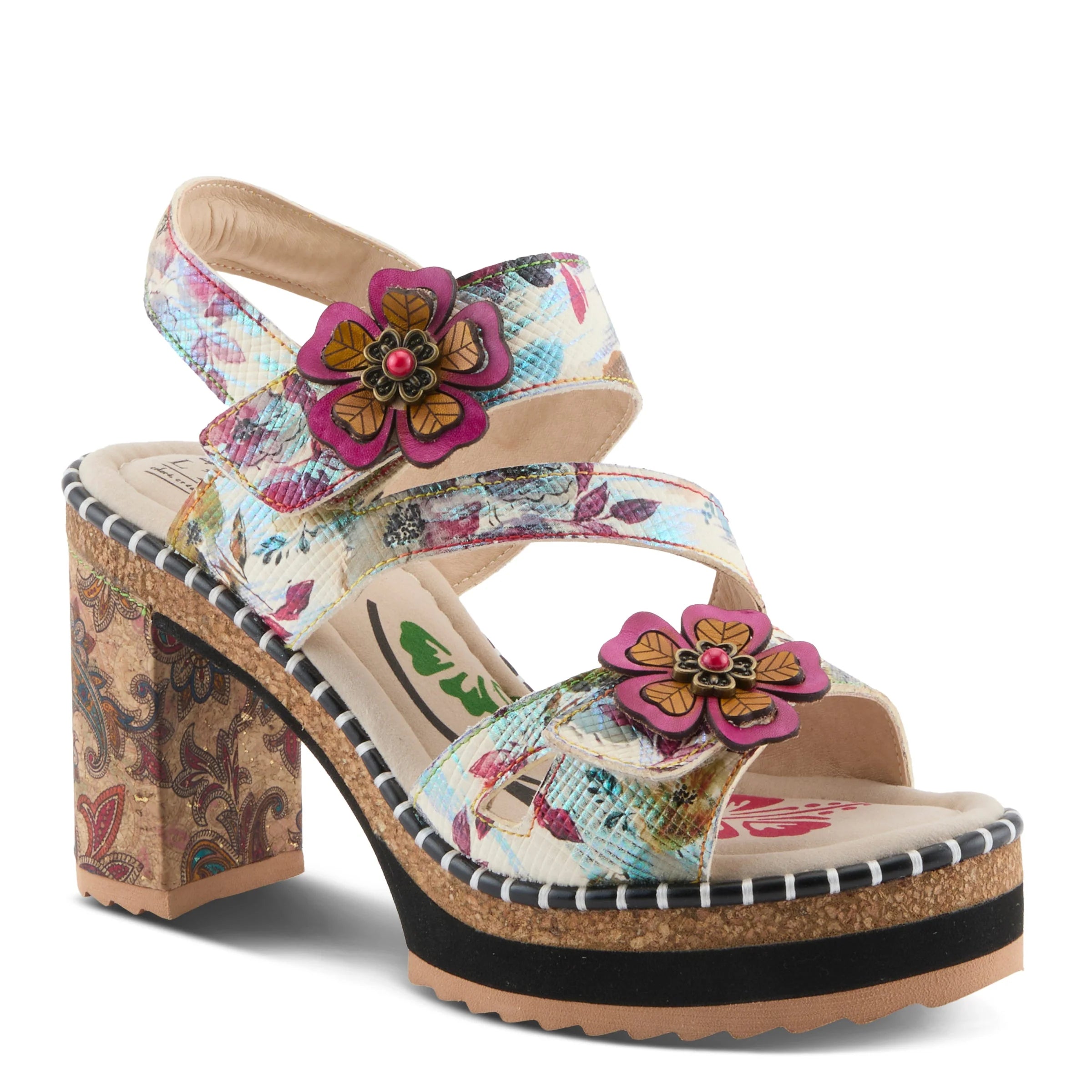 L'Artiste Escape Artist Floral Platform Sandal