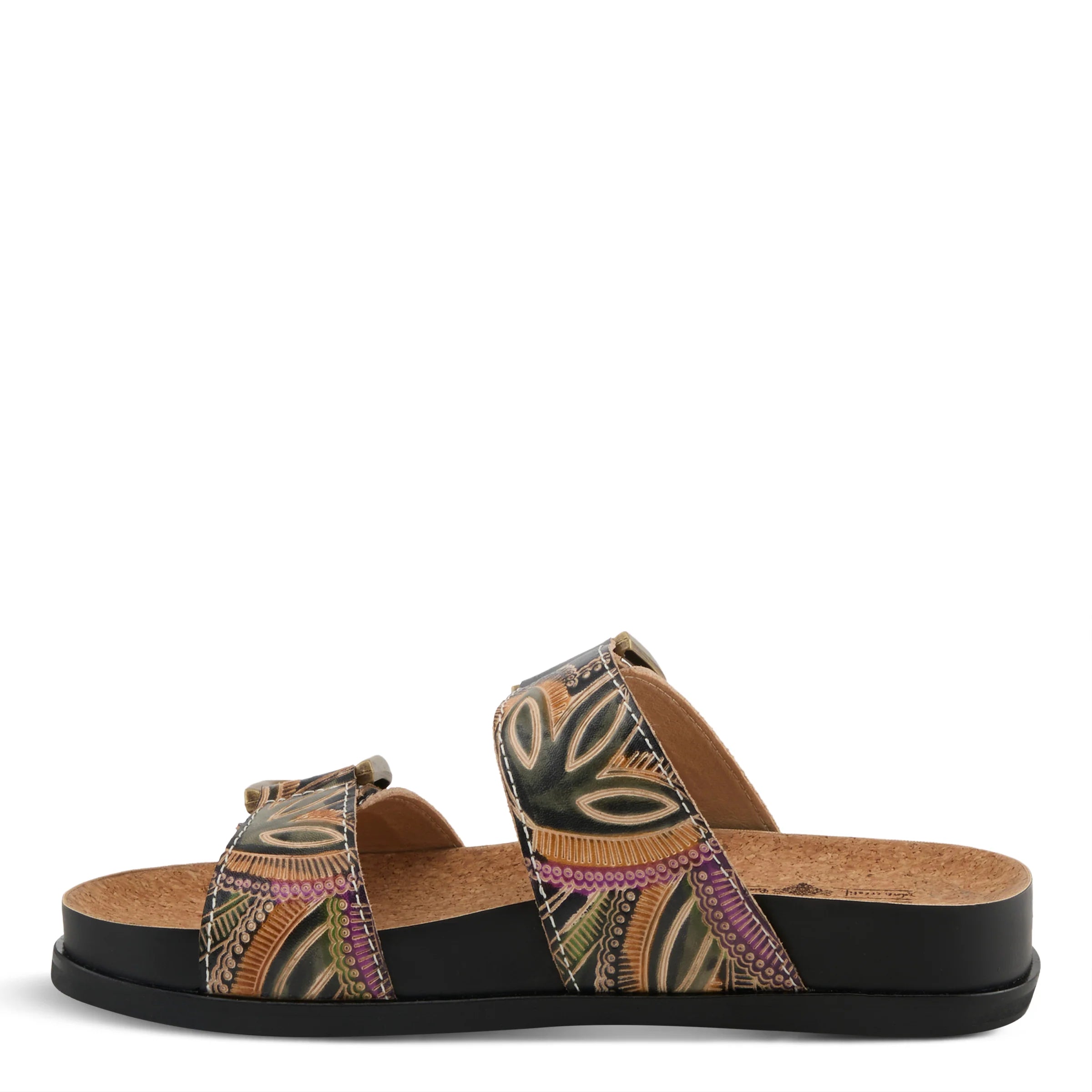 L'Artiste Glaze Sandals, Black - Essential Elements Chicago