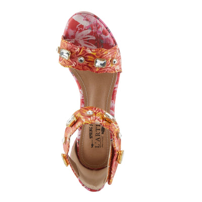 L'Artiste Jewel Sandal, Red - Essential Elements Chicago