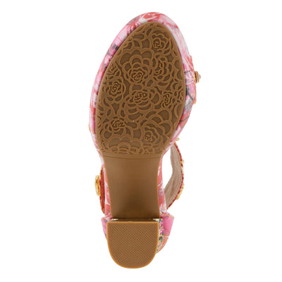 L'Artiste Jewel Sandal, Red - Essential Elements Chicago