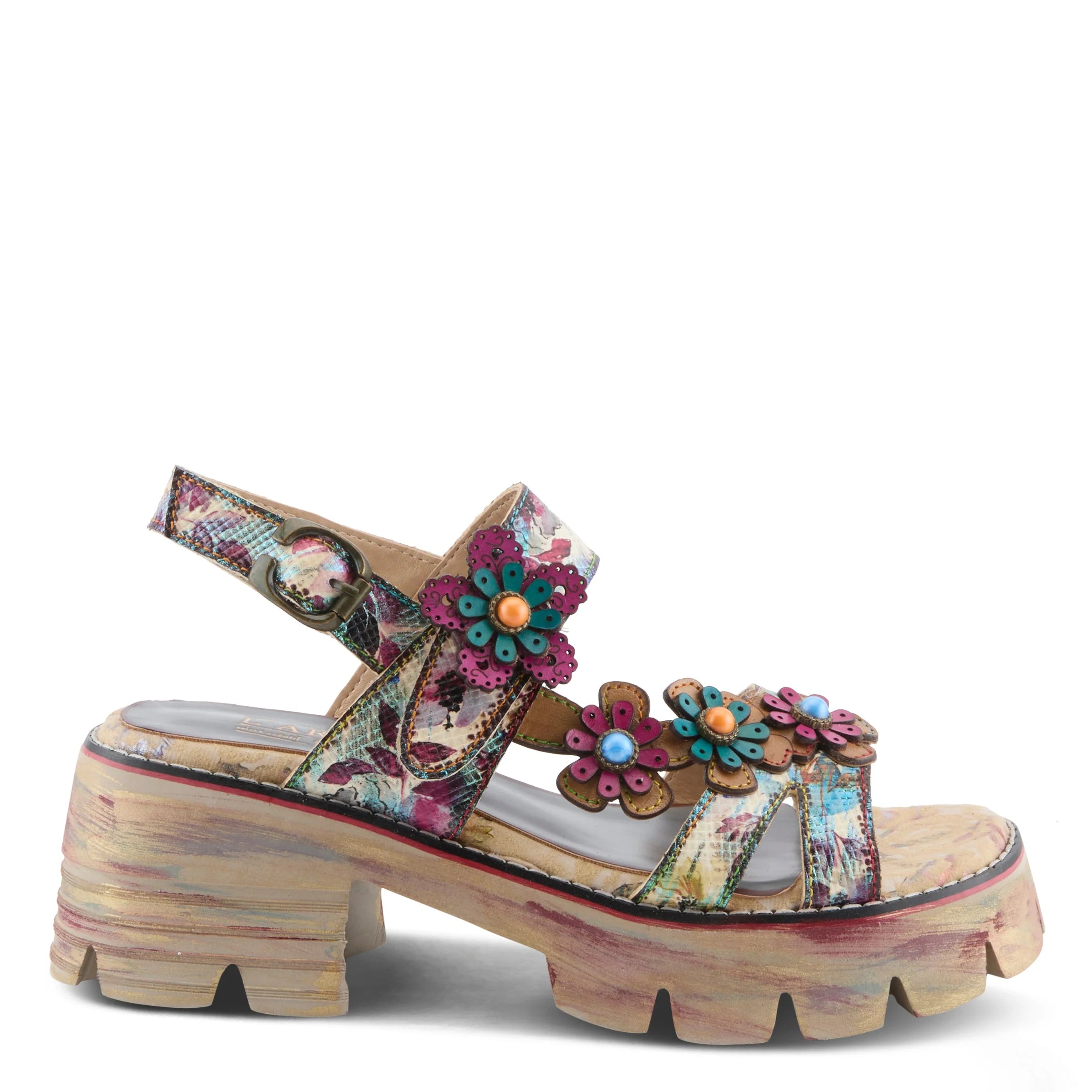 L'Artiste Macha Sandal, Plum - Essential Elements Chicago
