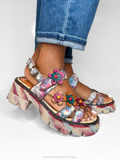 L'Artiste Macha Sandal, Plum - Essential Elements Chicago