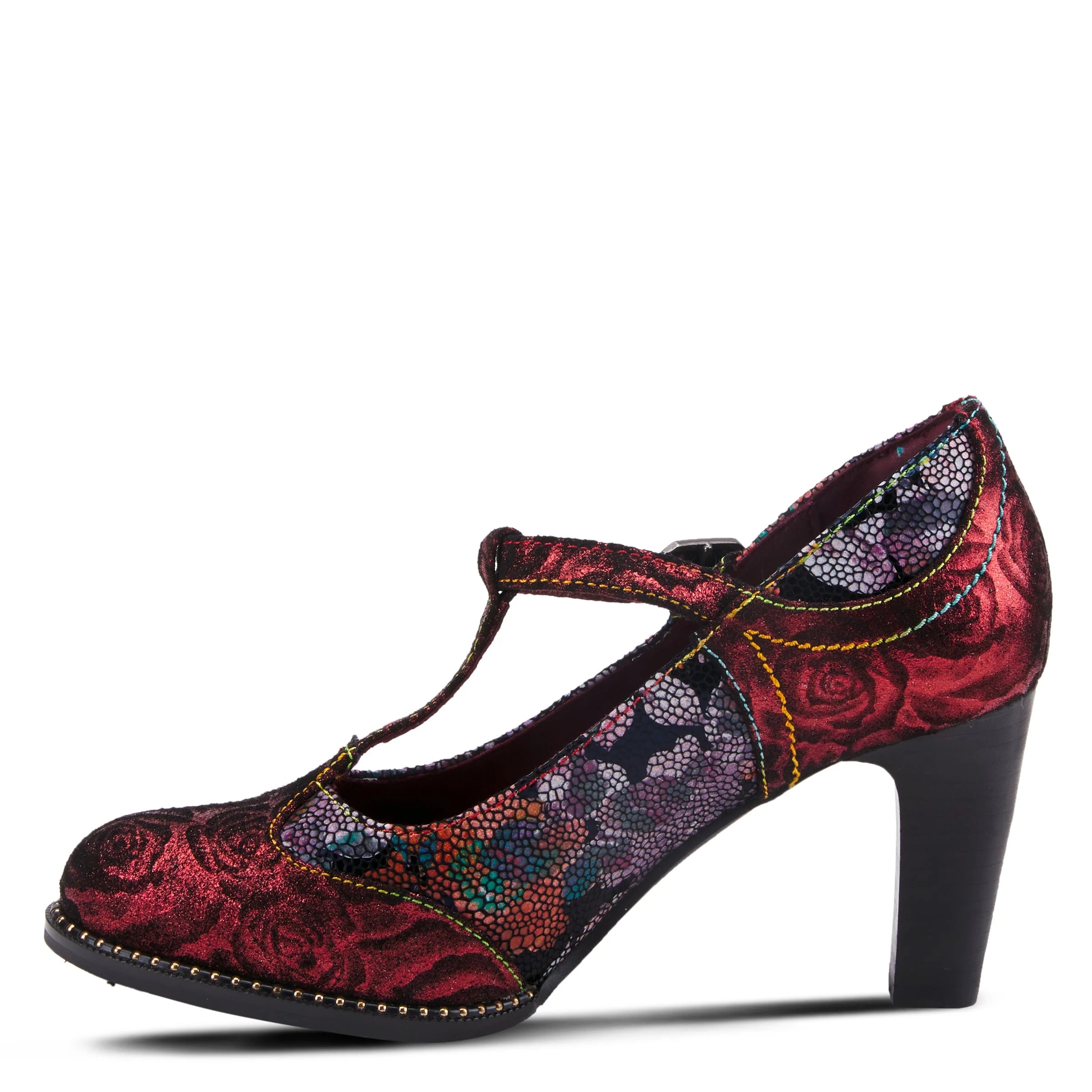 L'Artiste Maize T Bar Shoes, Bordeaux - Essential Elements Chicago