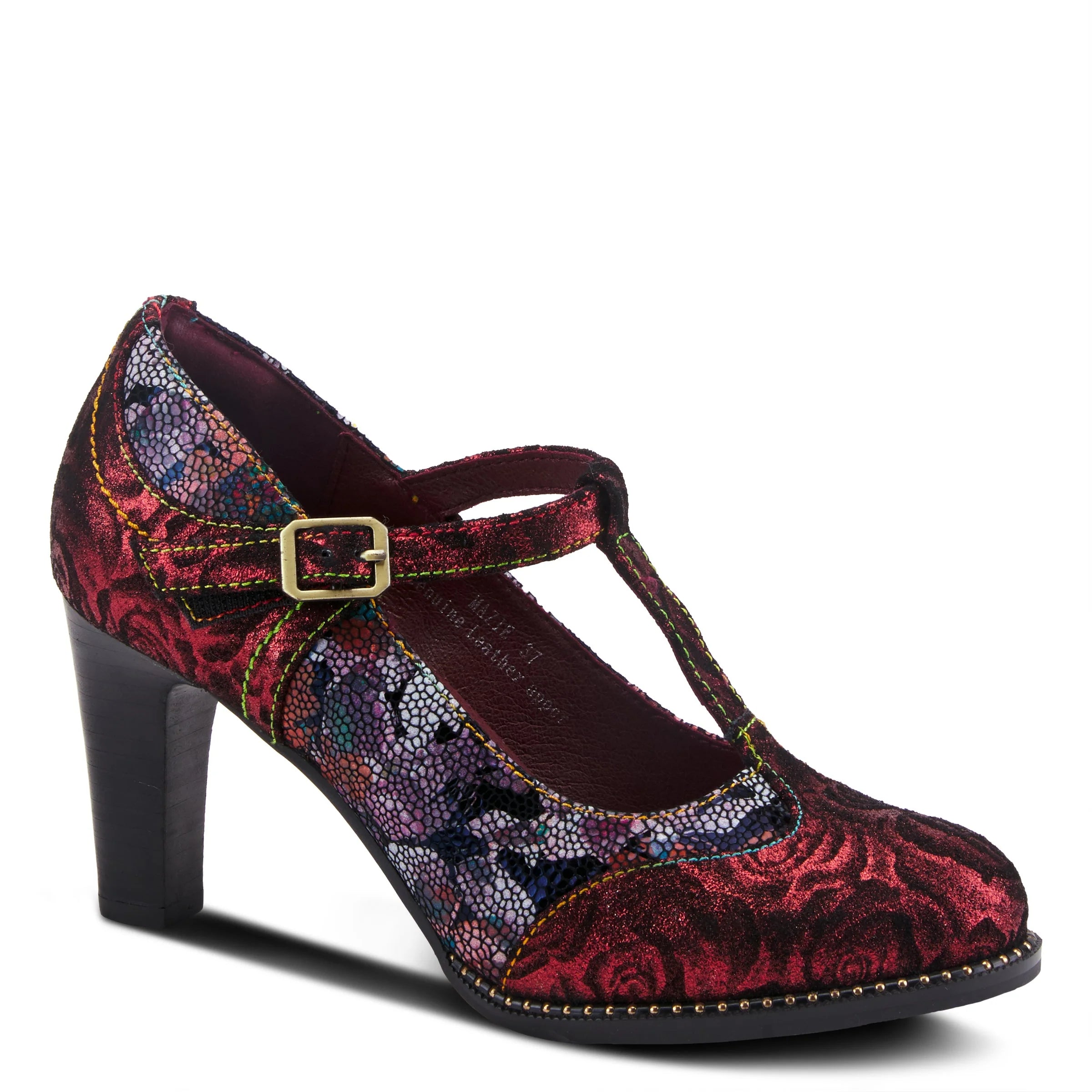 L'Artiste Maize T Bar Shoes, Bordeaux - Essential Elements Chicago