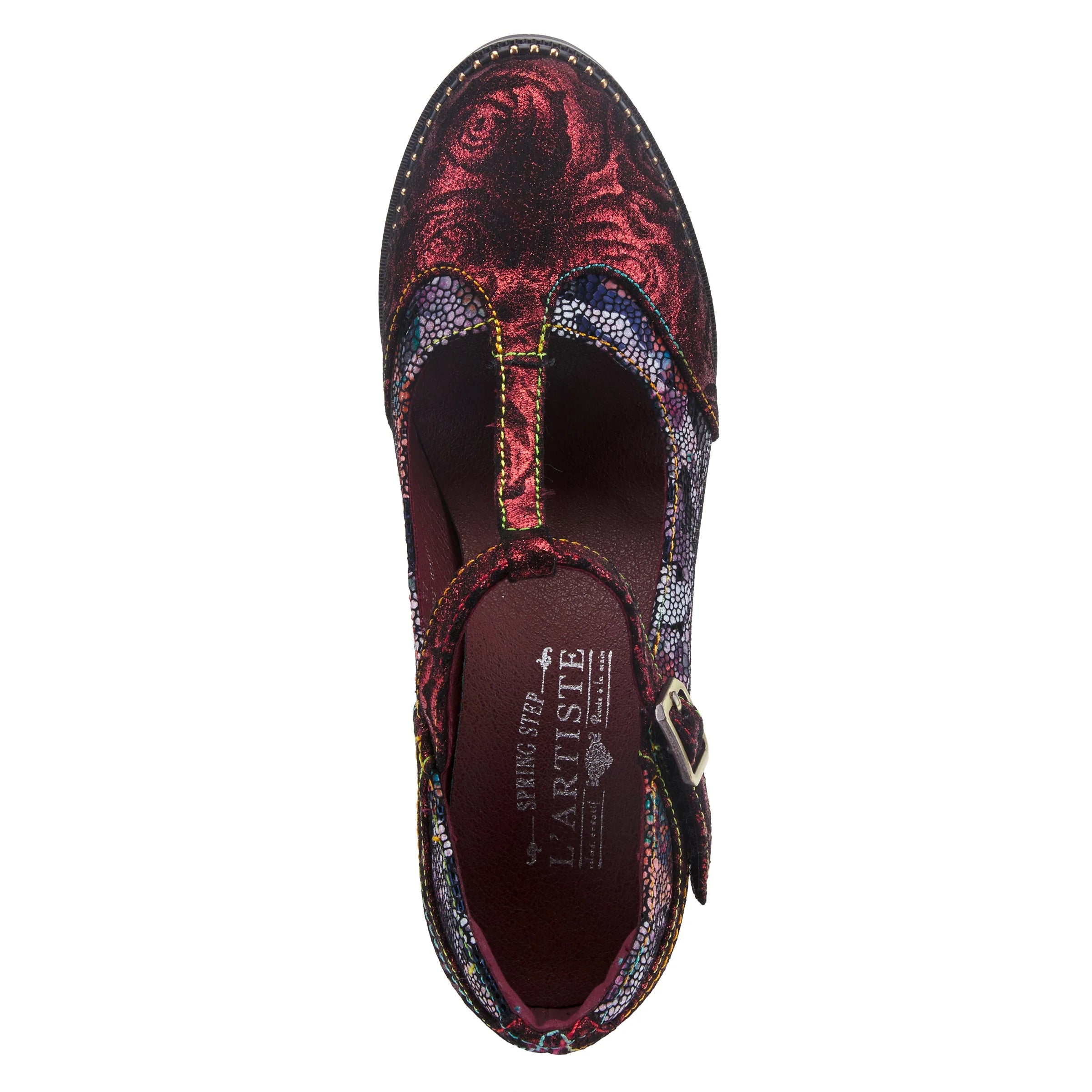 L'Artiste Maize T Bar Shoes, Bordeaux - Essential Elements Chicago