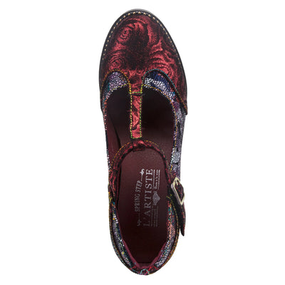 L'Artiste Maize T Bar Shoes, Bordeaux - Essential Elements Chicago