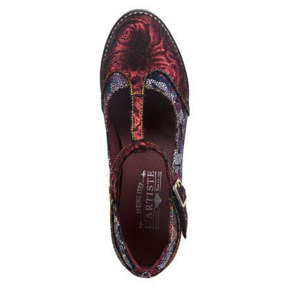 L'Artiste Maize T Bar Shoes, Bordeaux - Essential Elements Chicago