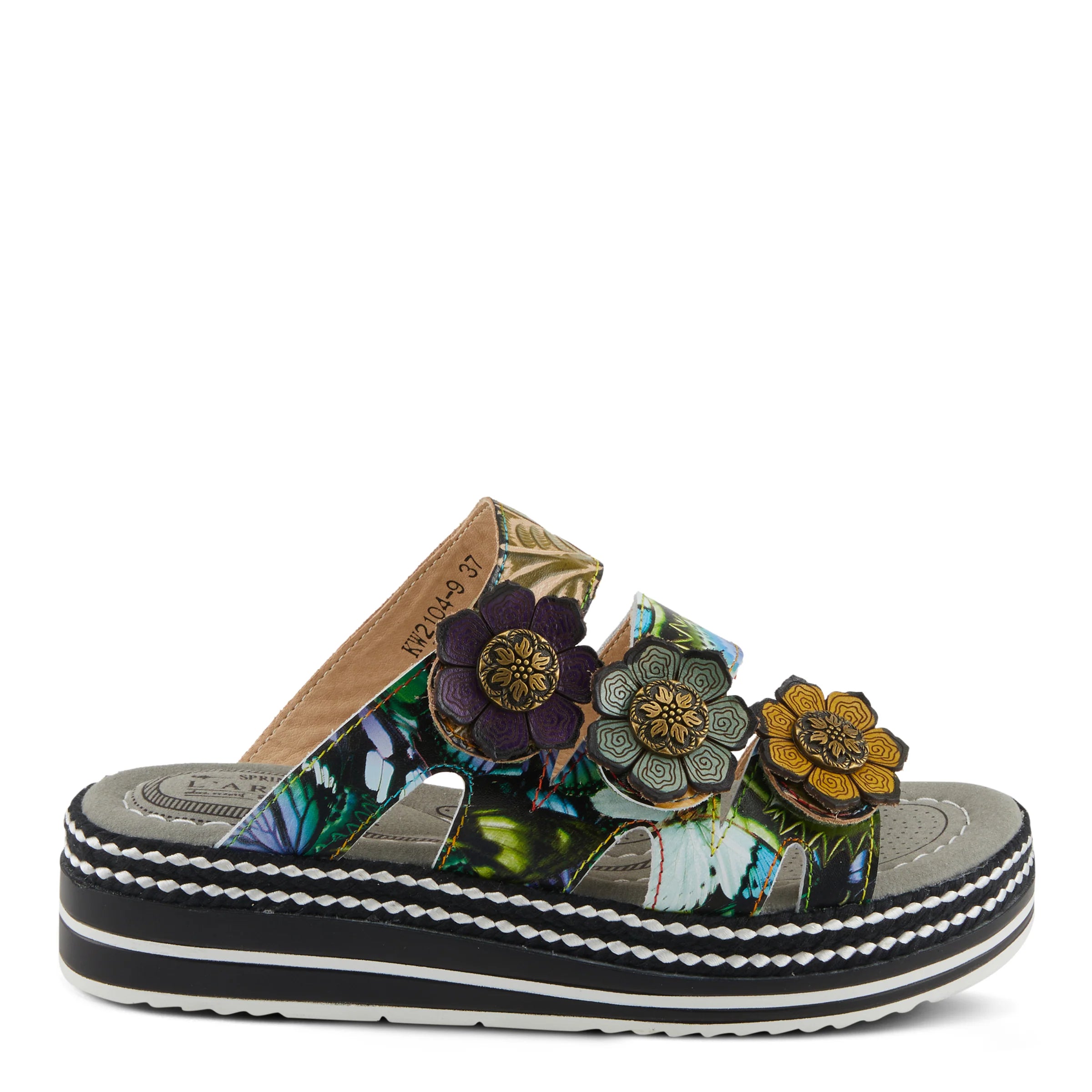 L'Artiste Naomi Monarch Sandals, Olive - Essential Elements Chicago