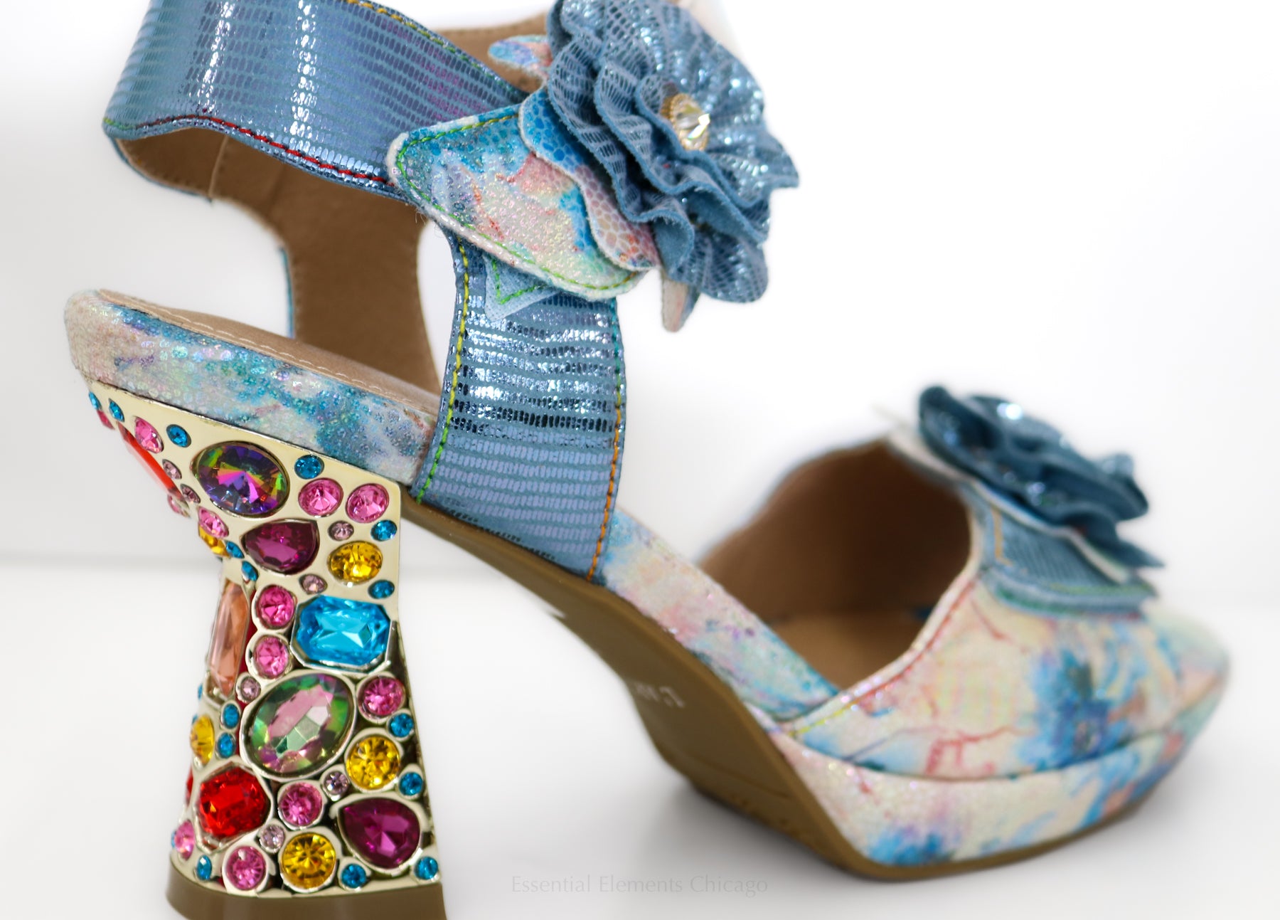 L'Artiste Smashing Sandal, Blue - Essential Elements Chicago