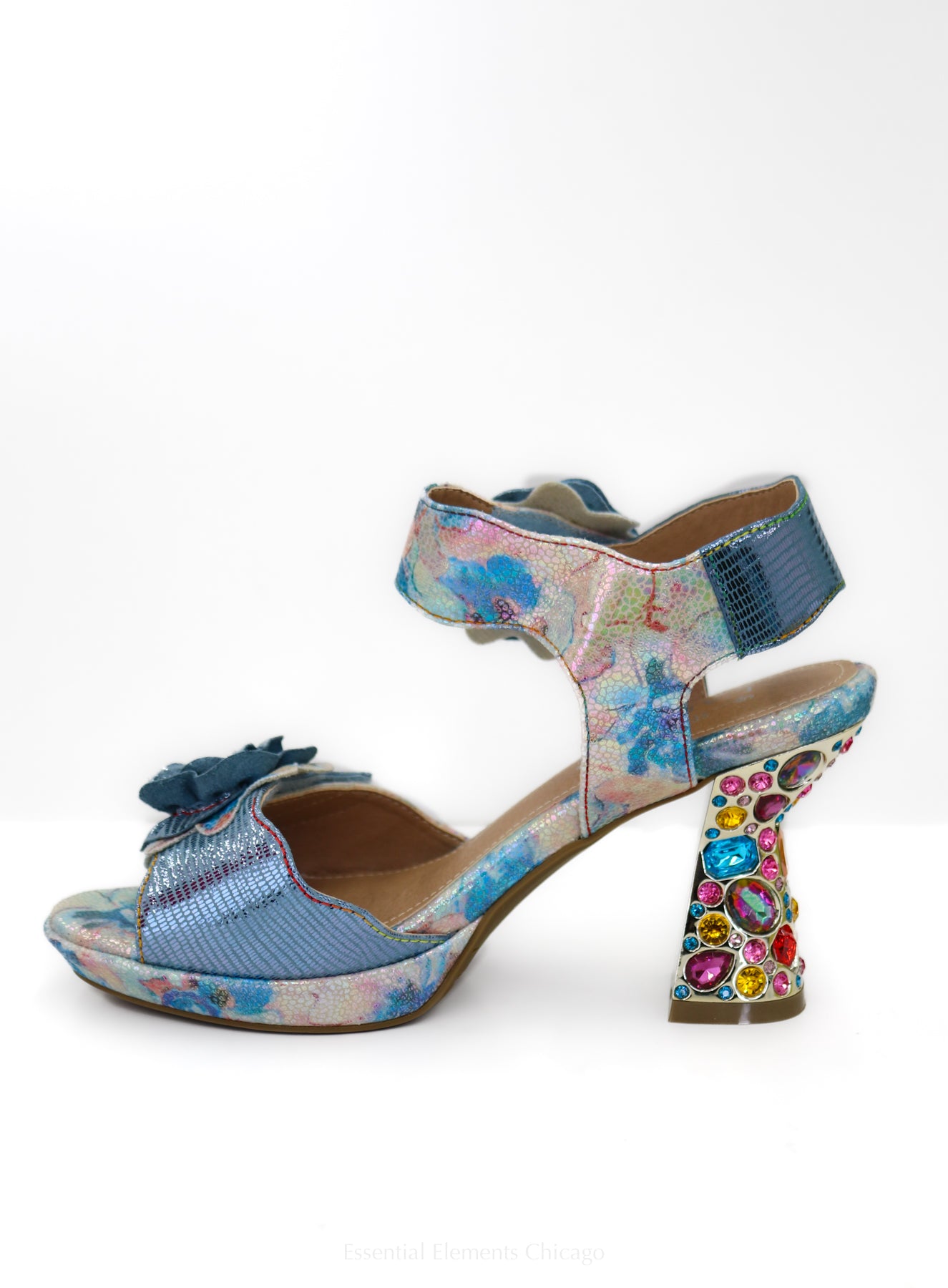 L'Artiste Smashing Sandal, Blue - Essential Elements Chicago