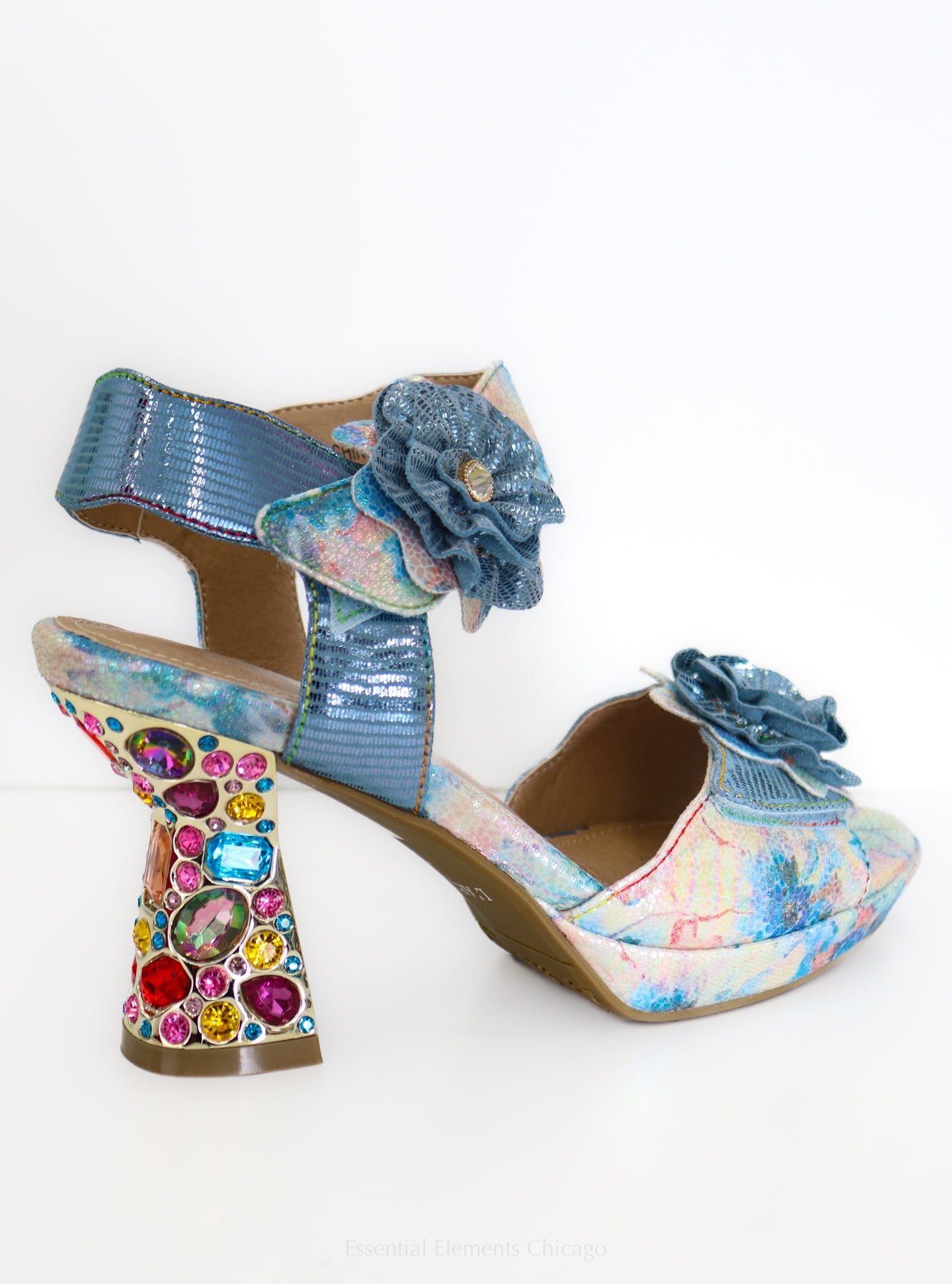 L'Artiste Smashing Sandal, Blue - Essential Elements Chicago