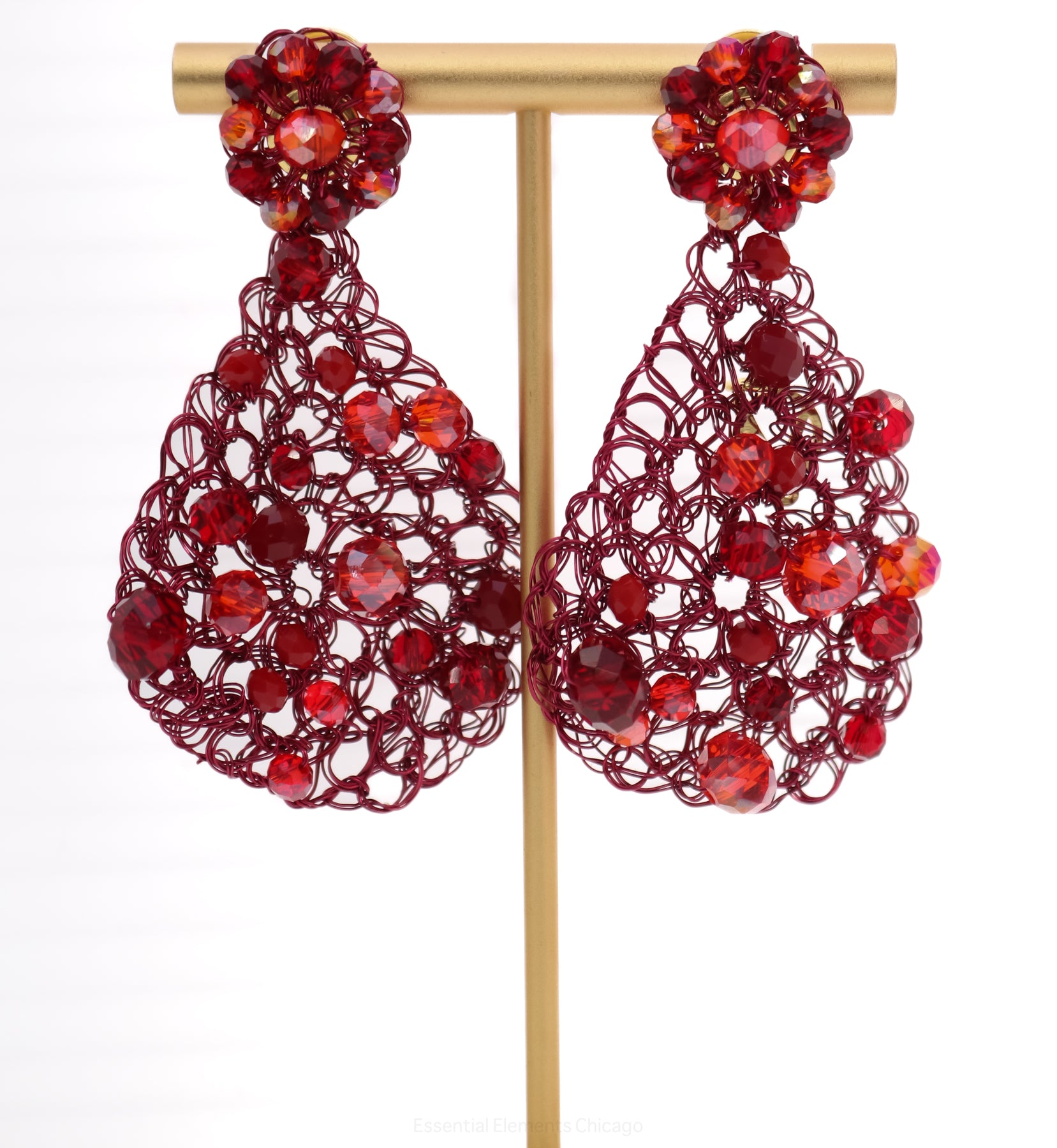 Lavish Red Aurora Earrings - Essential Elements Chicago