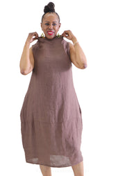 Linen Cowl Dress - Essential Elements Chicago