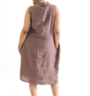 Linen Cowl Dress - Essential Elements Chicago