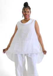 Long Linen Tank White Small POP ELEMENT - Tops by Pop Element | Essential Elements Chicago