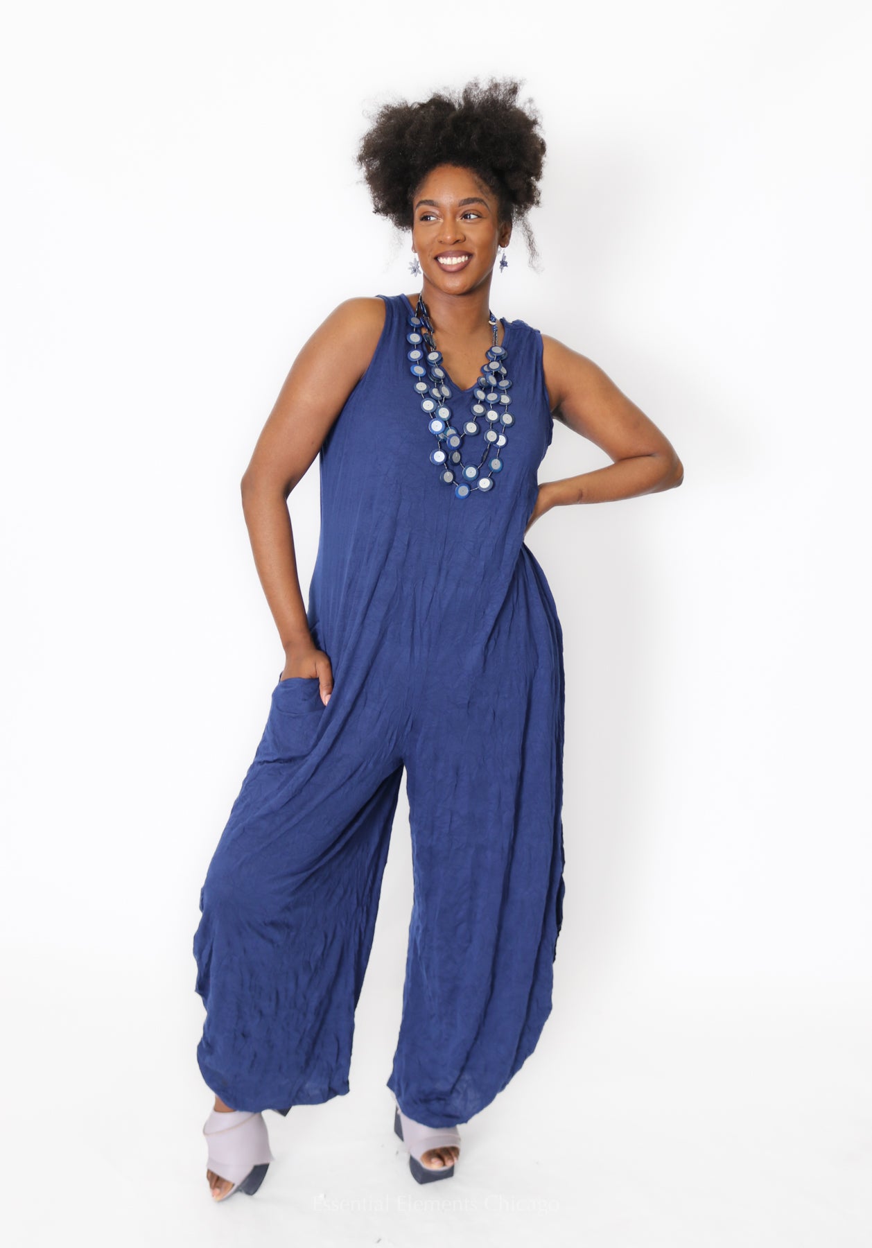 Luukaa Fusion Jumpsuit, Navy - Essential Elements Chicago