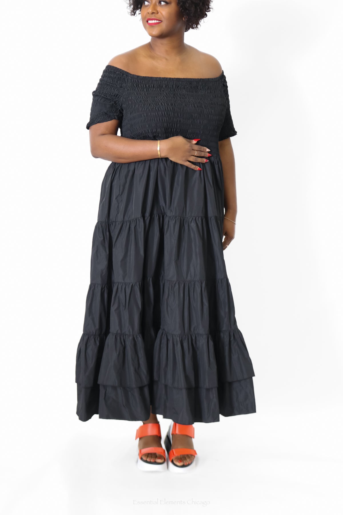 Luukaa Glow Off Shoulder Dress - Essential Elements Chicago