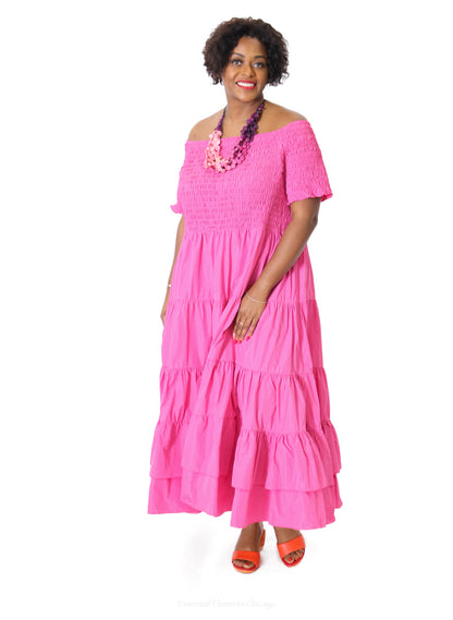 Luukaa Glow Off Shoulder Dress - Essential Elements Chicago