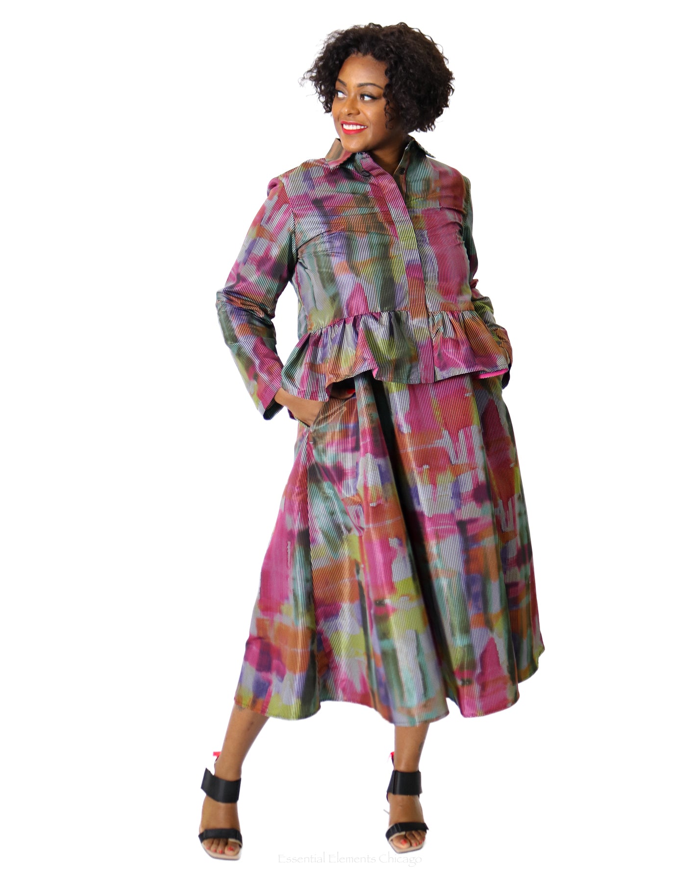 Luukaa Glow Peplum Jacket - Essential Elements Chicago