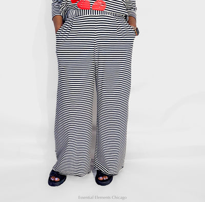 Luukaa Kaelith Striped Jersey Pant - Essential Elements Chicago
