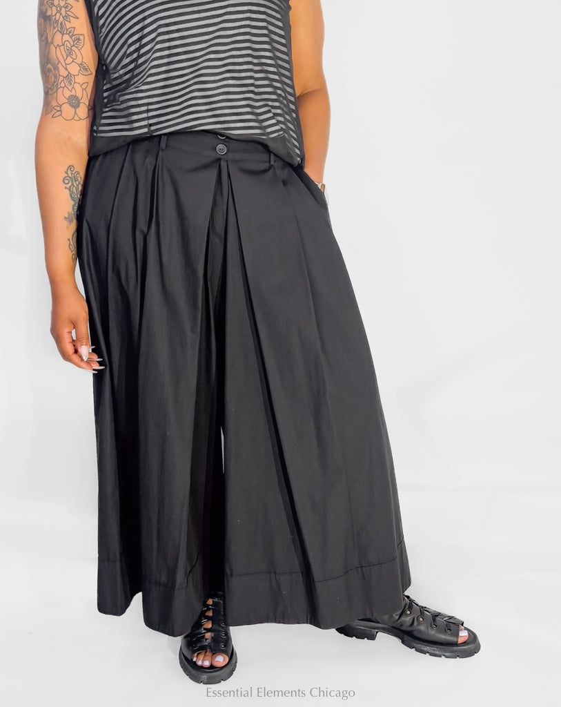 Luukaa Misla Wide-Leg Pants, Black - Essential Elements Chicago