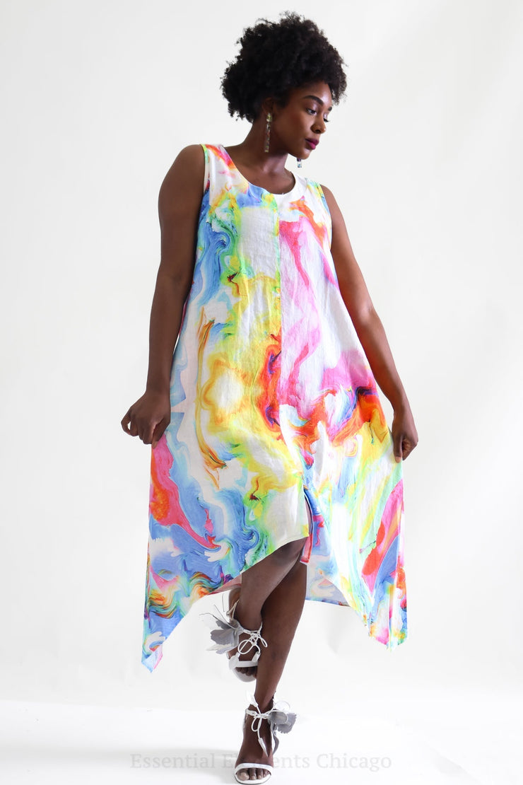 Luukaa Nature Linen Dress - Essential Elements Chicago