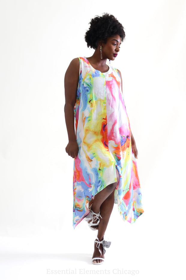 Luukaa Nature Linen Dress - Essential Elements Chicago